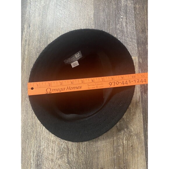 San Diego Hat Company Women’s Black Wool Cloche Hat Flower Accent One Size - Picture 10 of 10